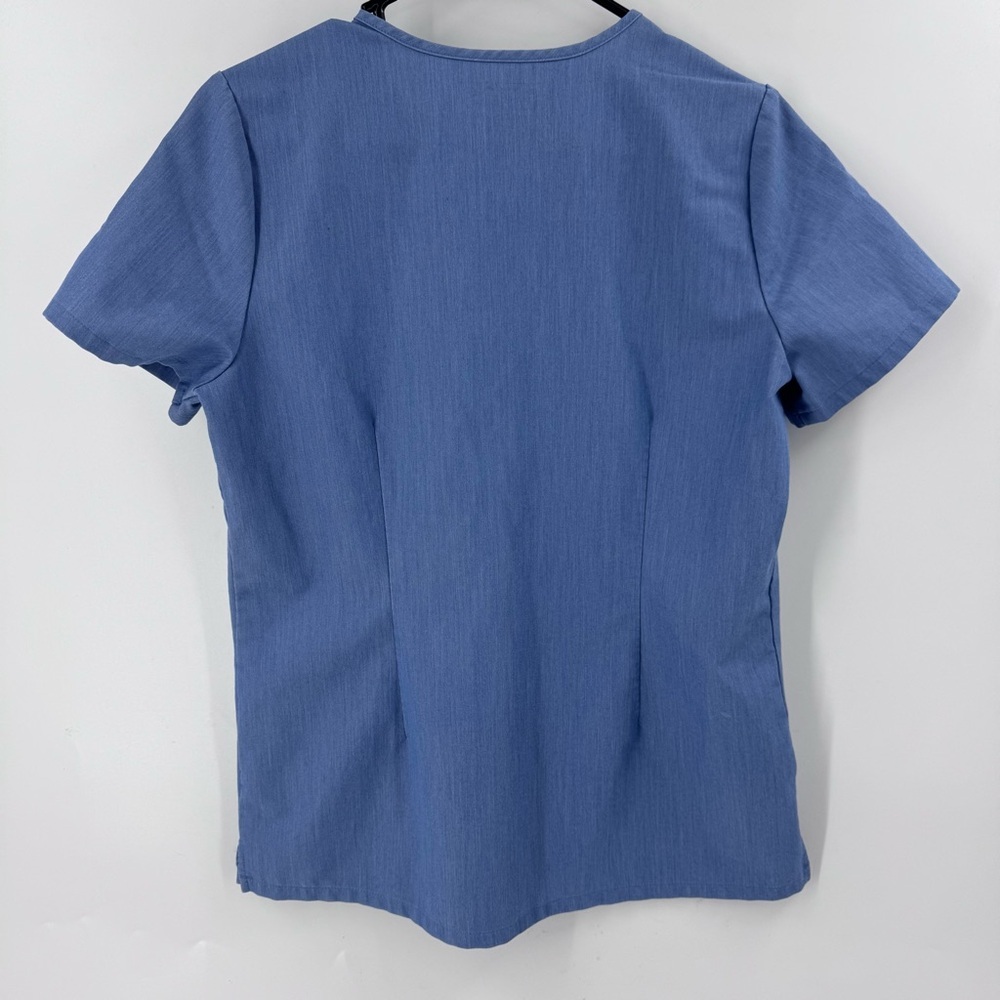 Figs Blue V-Neck‎ Scrub Top for Medical Professionals - Picture 3 of 6